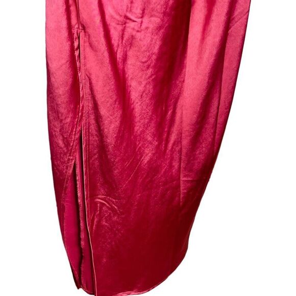 Lioness | Walk The Line Magenta Satin Cowl Neck Maxi Dress Size M | NWT - Picture 8 of 12
